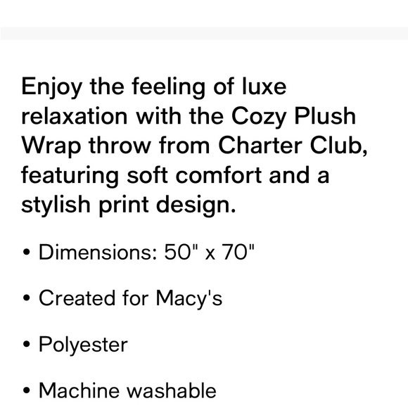 Charter club wrap NWT Last picture shows how it fits. Color Gray Plaid. - Picture 2 of 3